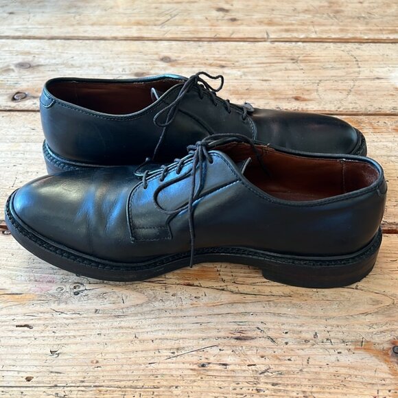 Allen Edmonds Black Leather Leeds Men's Derby Dress Shoes - Picture 7 of 12